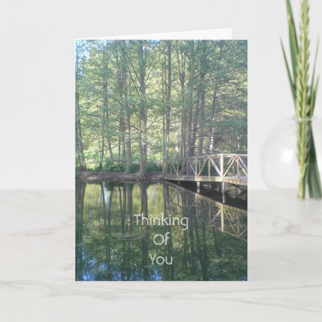 Träd Äng Natur Reflektion Kort (Framsida)