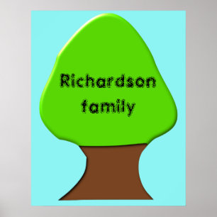 Träd Anpassade-familjen träd poster