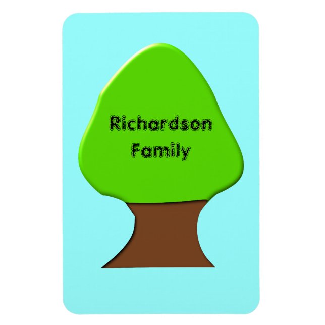Träd Anpassade Genealogy Premium Magnet (Vertikal)