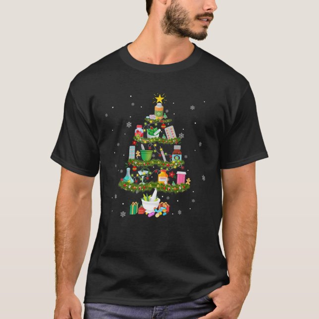 Träd apotekspersonal Besättningsbesättning julklap T Shirt (Framsida)