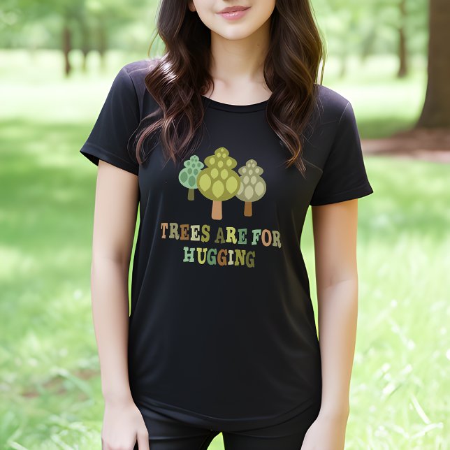 Träd är för att krama Excentrisk svart t-shirt för (Spread Tree Love! 🌳💚)