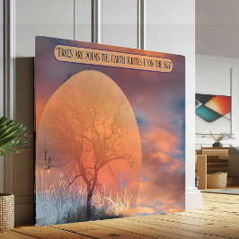 Träd är poems Earth Skrivas på Himmel konstnärliga