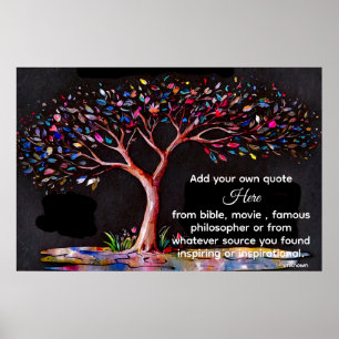 *~* Träd Artistic Etheral DIY Quote Black AP81 Poster