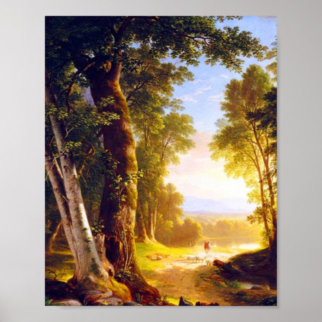 Träd av Asher Brown Durand Poster (Framsidan)