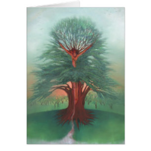 Träd av att läka hälsningskort