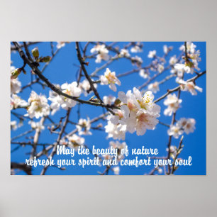 Träd av blommor inspirationsaffisch poster