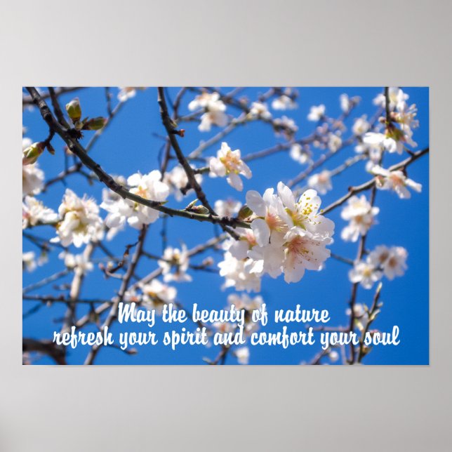Träd av blommor inspirationsaffisch poster (Framsidan)