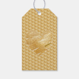 Tråd av guld presentkortsetikett presentetikett