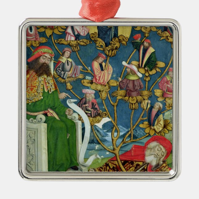 Träd av Jesse, från kupolaltaret, 1499 Julgransprydnad Metall (Framsidan)
