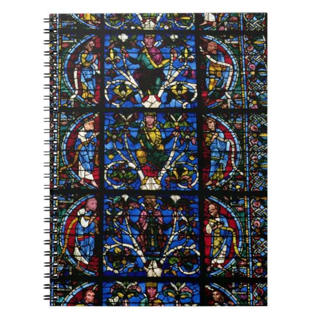 Träd av Jesse, lancetfönster i den västra facaden Anteckningsbok Med Spiral (Framsidan)