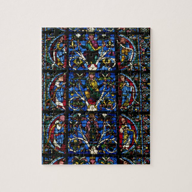 Träd av Jesse, lancetfönster i den västra facaden Pussel (Vertikal)