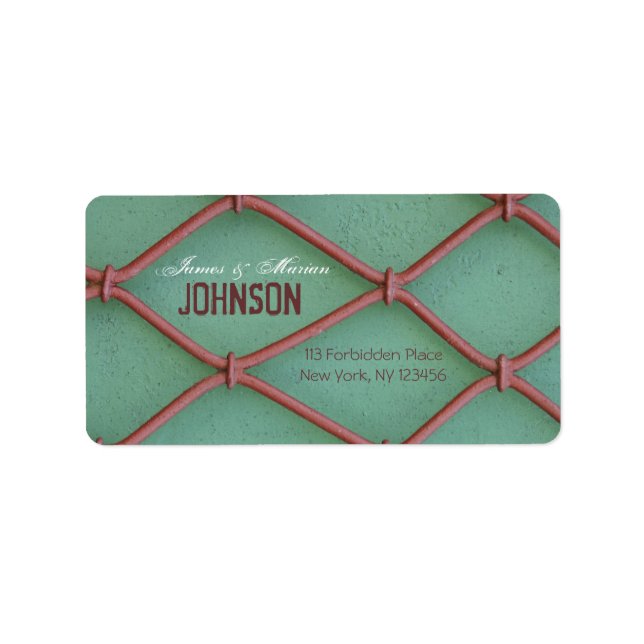 Tråd av krokå adressetikett (Framsidan)