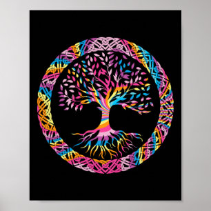 Träd Av Liv Yoga Chakra Astrologi Yggdrasil Kelt Poster