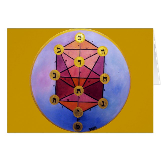 Träd av Sefirot OBS Kort (Framsidan Horizontal)