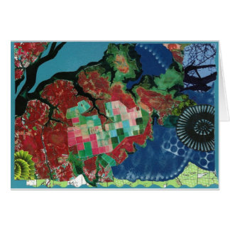 Träd av turbulens hälsningskort