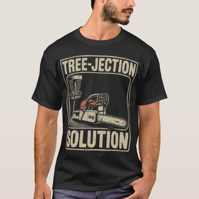 Träd-avstötningslösning Roligt Discgolf _4  T Shirt (Framsida)