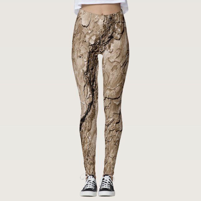 Träd Bark B Leggings (Framsida)