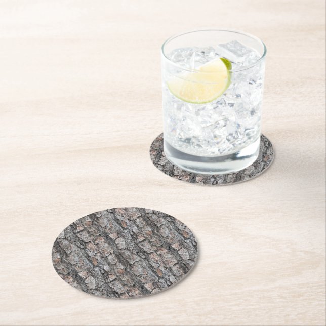 Träd bark design underlägg papper rund (Insitu)