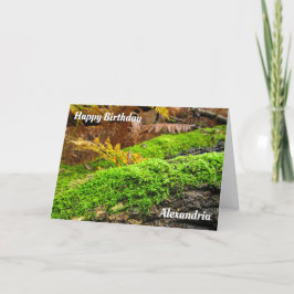 Träd Bark i höstmynning - Anpassningsbar födelseda Kort