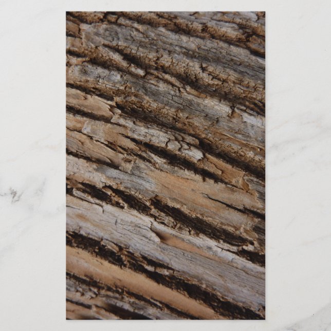 Träd Bark I Naturlig Abstrakt Texturerad design Brevpapper (Framsida)