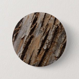 Träd Bark I Naturlig Abstrakt Texturerad design Knapp