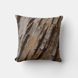 Träd Bark I Naturlig Abstrakt Texturerad design Kudde