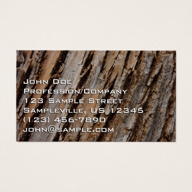 Träd Bark I Naturlig Abstrakt Texturerad design Visitkort (Framsidan)