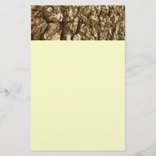 Träd Bark II Naturlig texturerad design Brevpapper