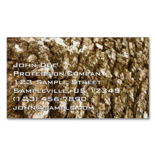 Träd Bark II Naturlig texturerad design Magnetiska Visitkort