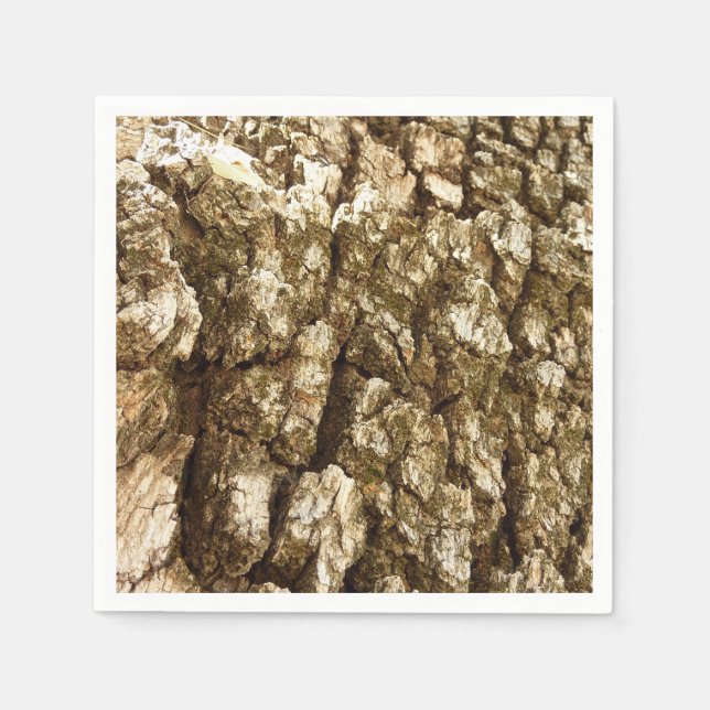 Träd Bark II Naturlig texturerad design Pappersservett (Framsidan)