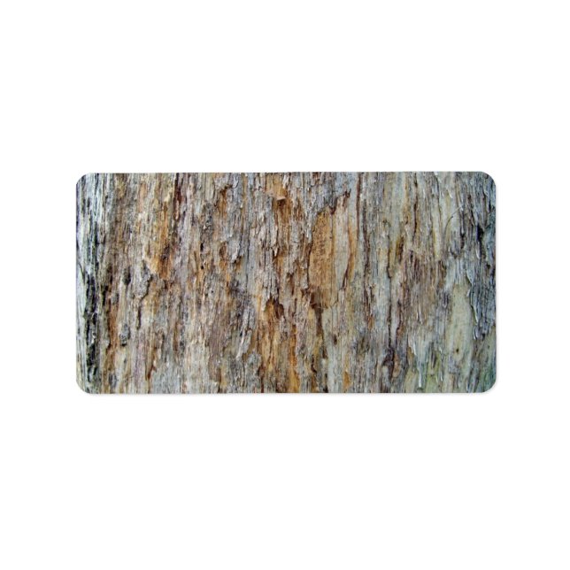 Träd Bark Struktur Detail Adressetikett (Framsidan)