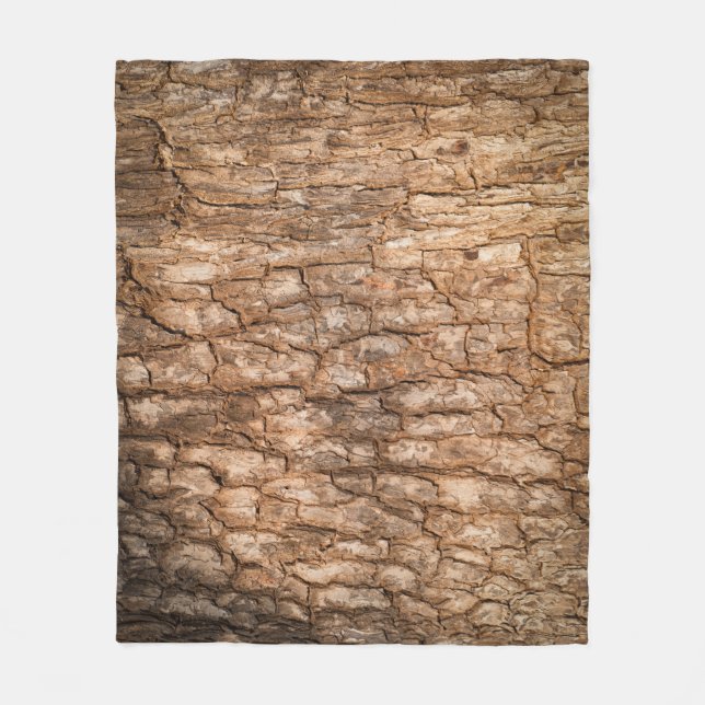 Träd bark struktur, naturlig träbakgrund. fleecefilt (Framsidan)