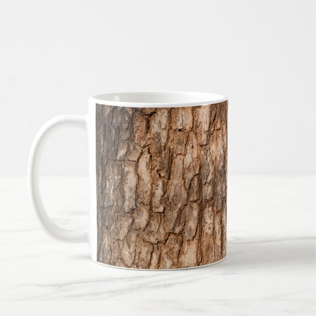 Träd bark struktur, naturlig träbakgrund. kaffemugg (Vänster)