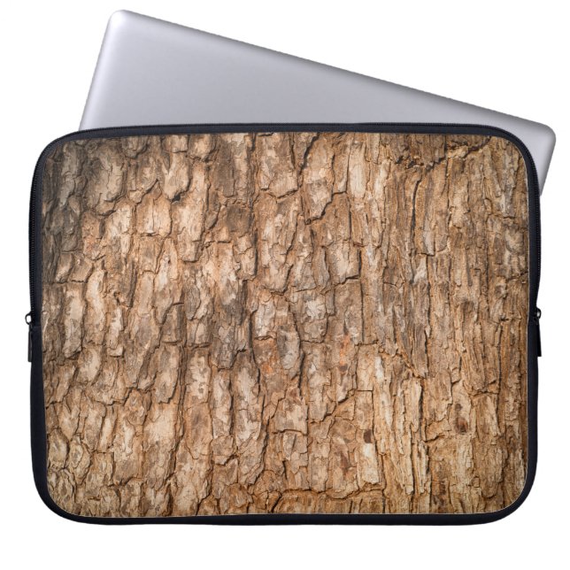 Träd bark struktur, naturlig träbakgrund. laptop fodral (Framsidan)