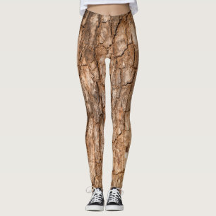 Träd bark struktur, naturlig träbakgrund. leggings