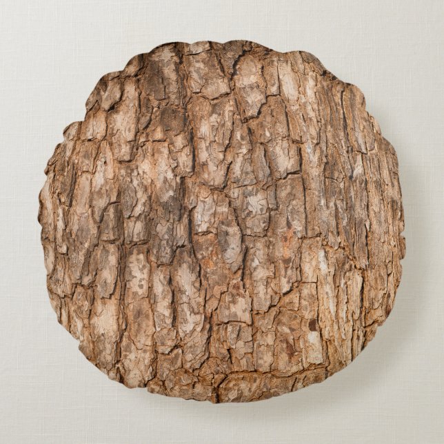 Träd bark struktur, naturlig träbakgrund. rund kudde (Framsidan)