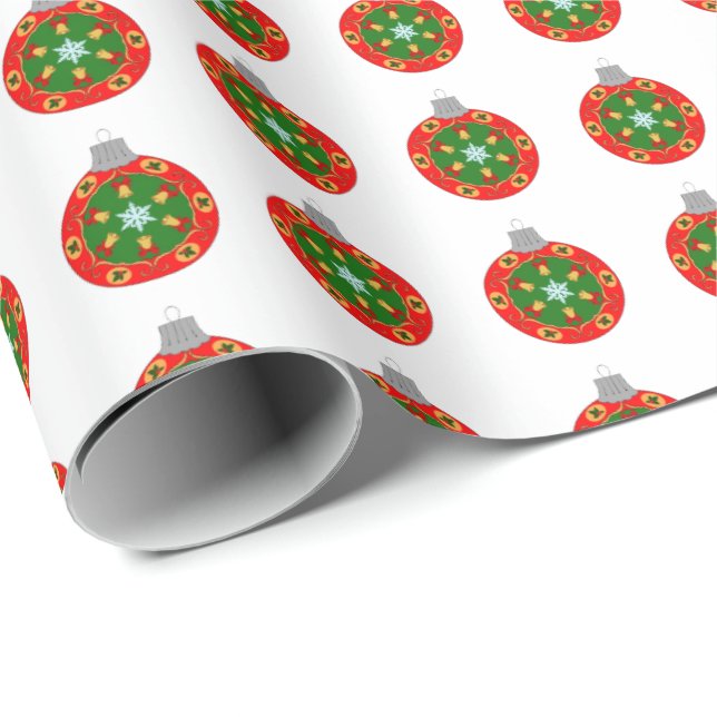 Träd Bauble Wrapping Papper Presentpapper (Rullad Hörn)