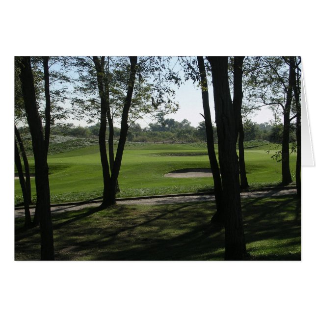 Träd beskådar det gröna kortet hälsningskort (Framsidan Horizontal)