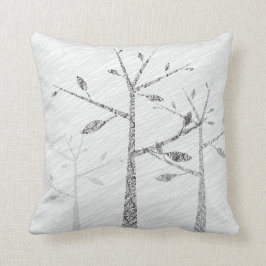 Träd Birds Silhouette Decorative Dekorativ kudde