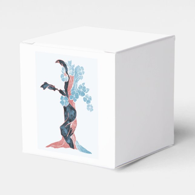 Träd Blommar Presentaskar (Framsidan Sidan)