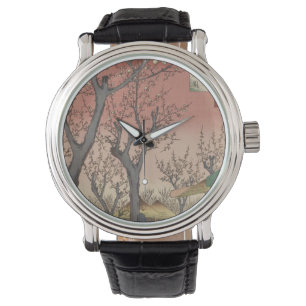 Träd Blommars Plum Garden Japanska Armbandsur