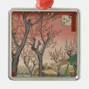 Träd Blommars Plum Garden Japanska Julgransprydnad Metall