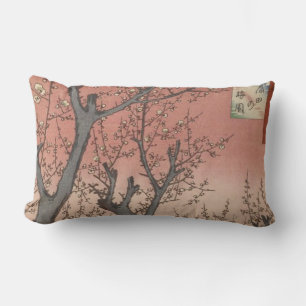 Träd Blommars Plum Garden Japanska Lumbarkudde