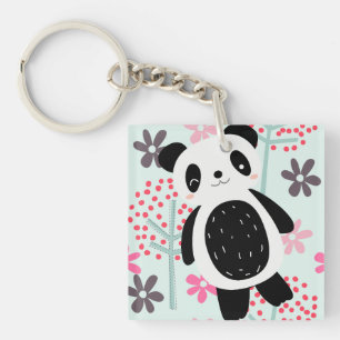 Träd, Blommor och Panda Bears