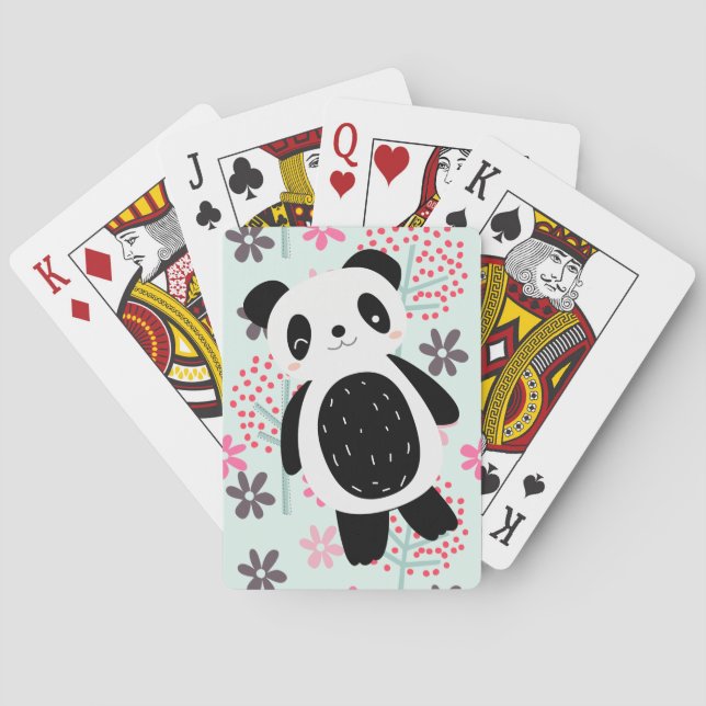 Träd, Blommor och Panda Bears Casinokort (Baksidan)