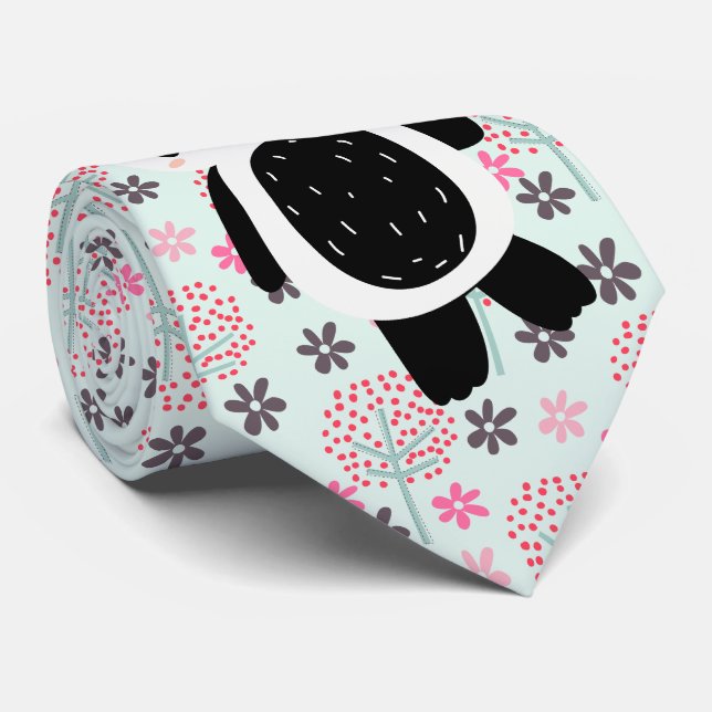 Träd, Blommor och Panda Bears Slips (Rullad)