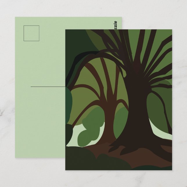 Träd Botanisk Natur Vykort (Fram/baksida)