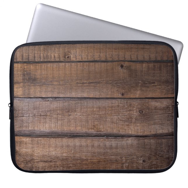 Träd-brädor bakgrundsrustik laptop fodral (Framsidan)