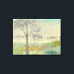 Träd Canvastryck<br><div class="desc">Träd stativ II av Jennifer Goldberger. Har träd i muterat färg mot gröntens bakgrund.</div>