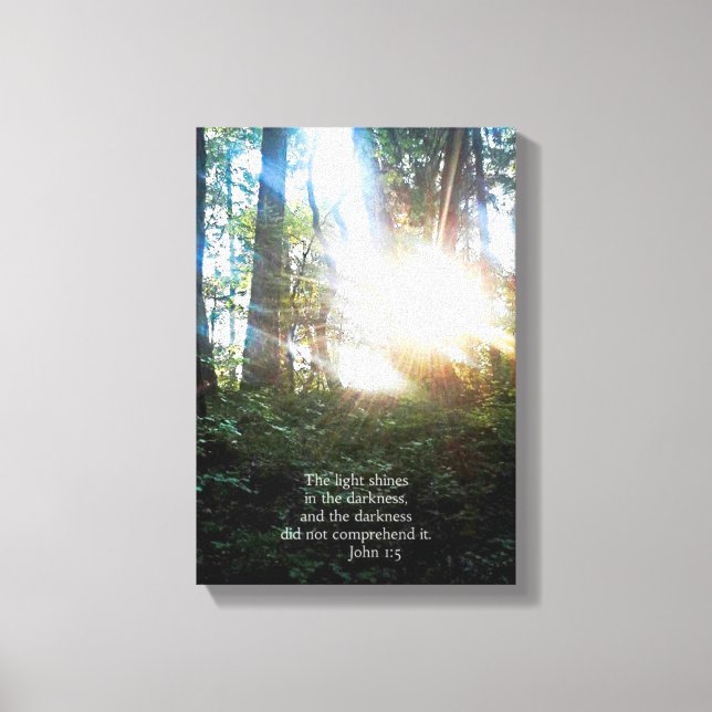 Träd Christian Bible Verse Scripture Creationart Canvastryck (Framsida)